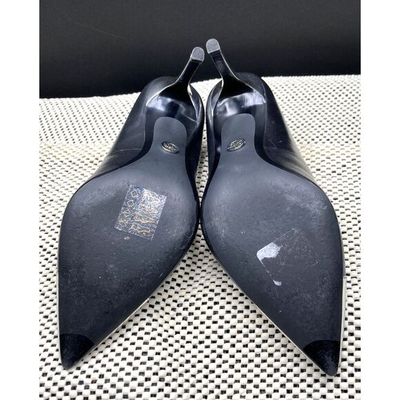 Authentic Michael Kors "Keke" Black Chrome Tip Cap & Chrome Heels 10.5/11 - Picture 6 of 6